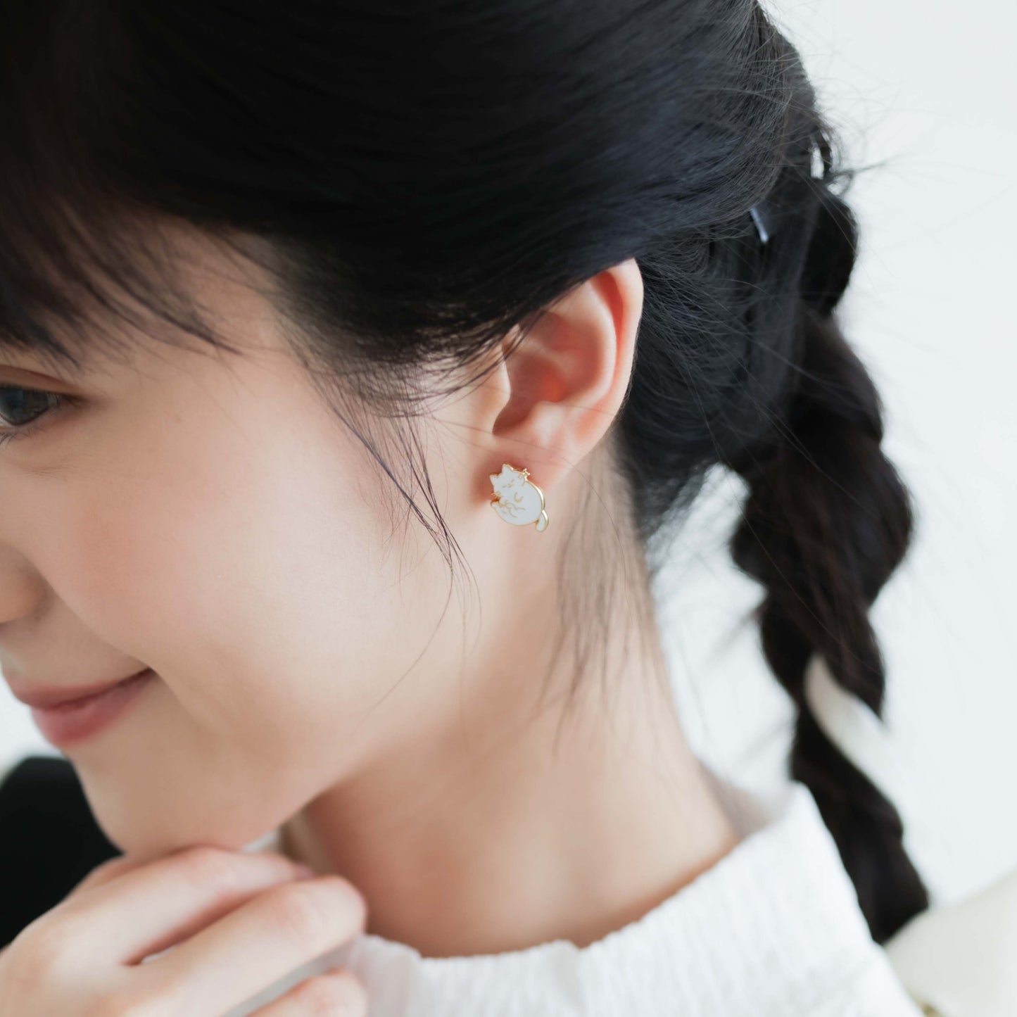 Catitude- Belly Up Enamel Earrings/ Bracelet/ Necklace