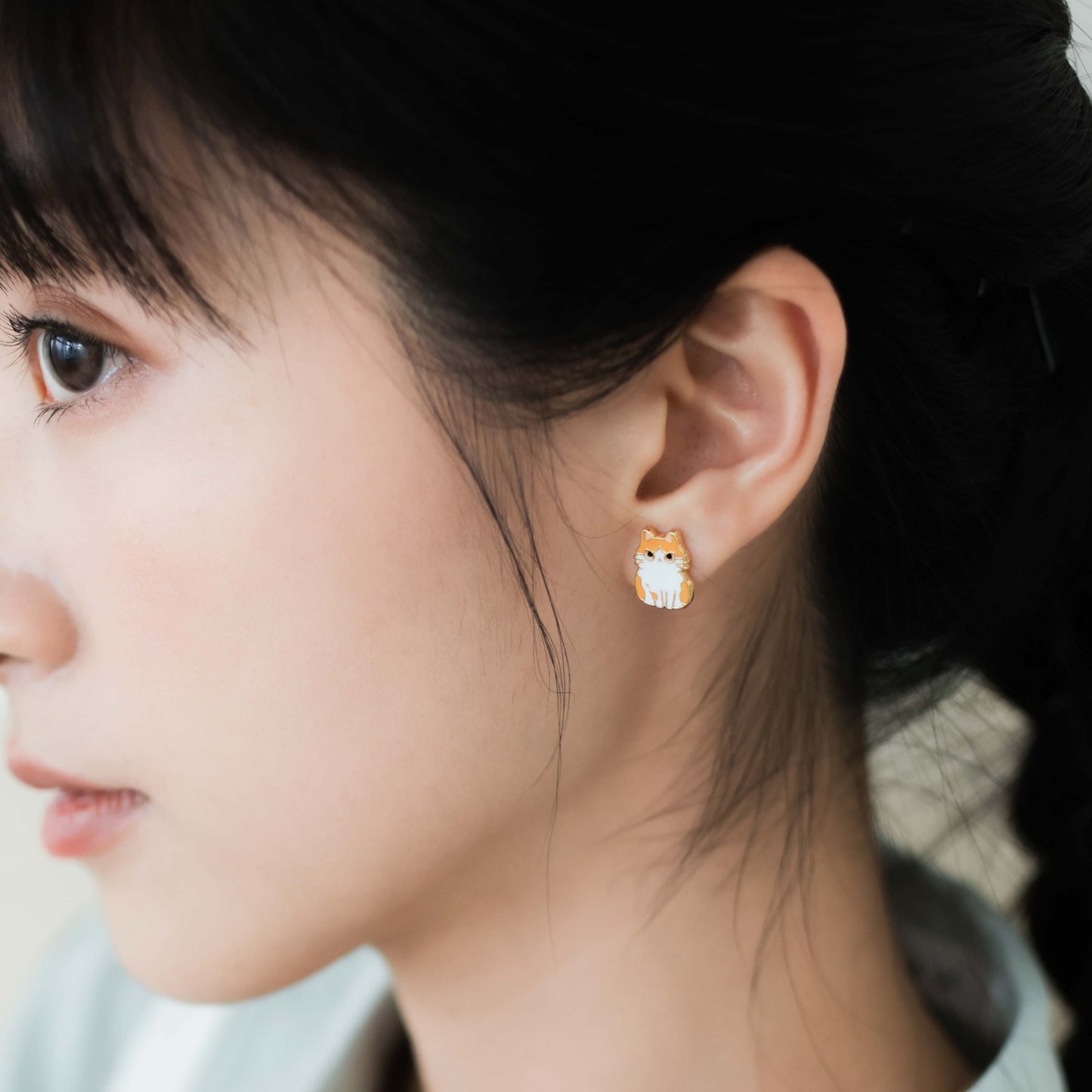 Catitude- Sit Up Enamel Earrings/ Bracelet/ Necklace