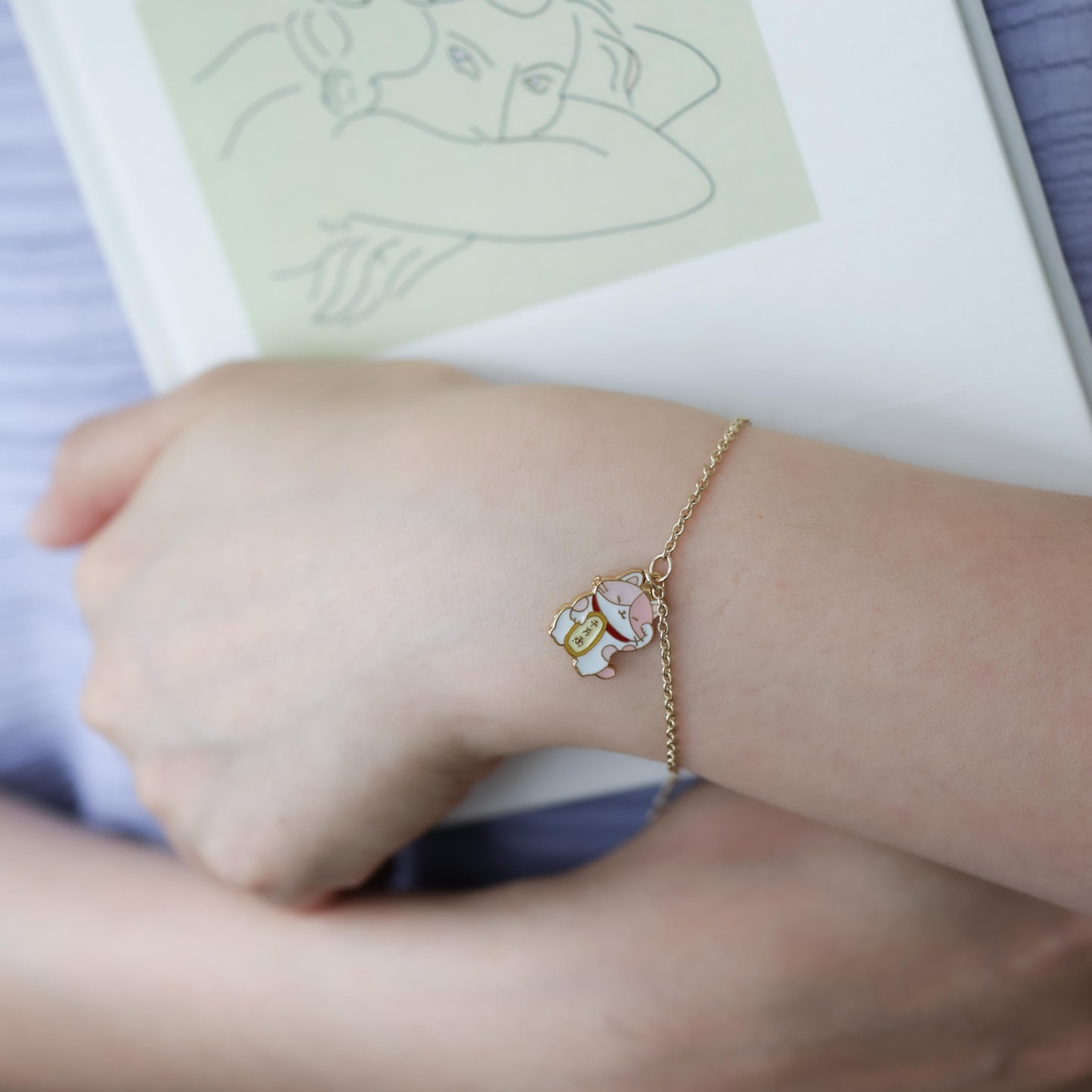 Manekineko Enamel Earrings/ Bracelet/ Necklace