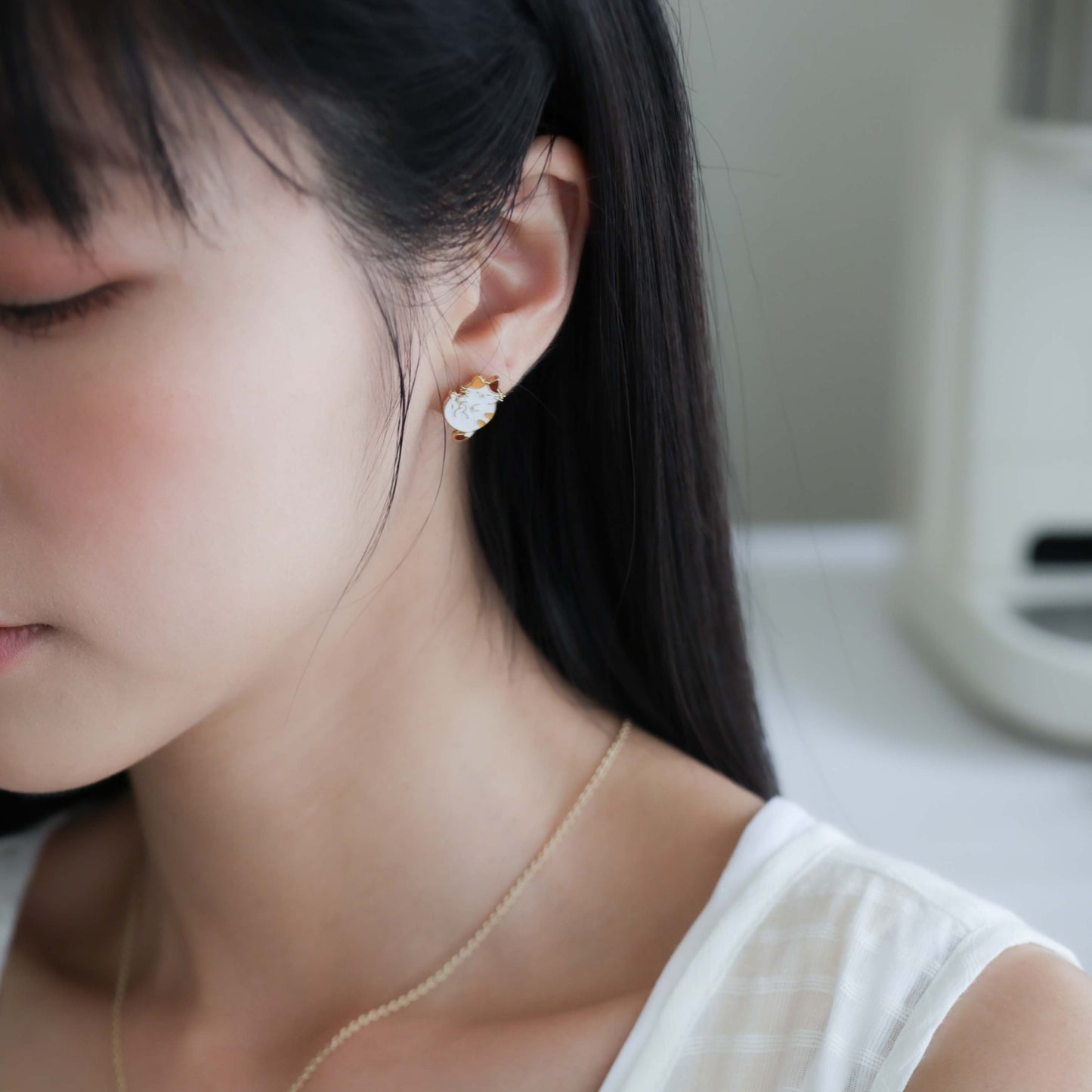 Catitude- Belly Up Enamel Earrings/ Bracelet/ Necklace