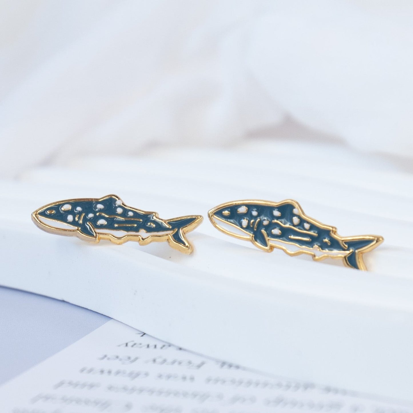 Whale Shark Enamel Earrings/ Bracelet/ Necklace