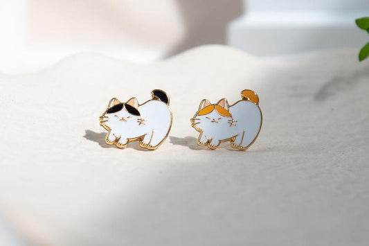 Catitude- Butt Up Enamel Earrings/ Bracelet/ Necklace