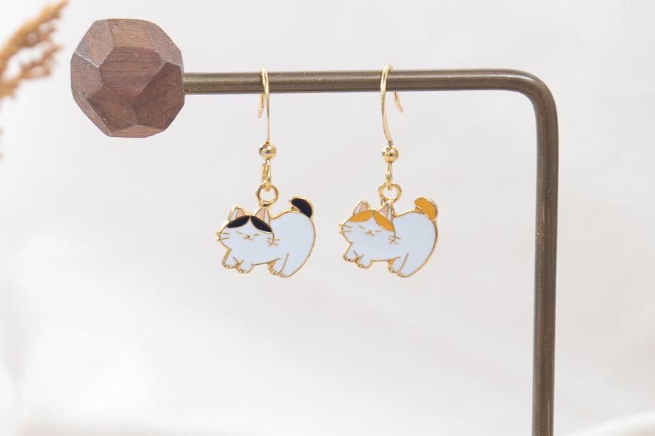 Catitude- Butt Up Enamel Earrings/ Bracelet/ Necklace