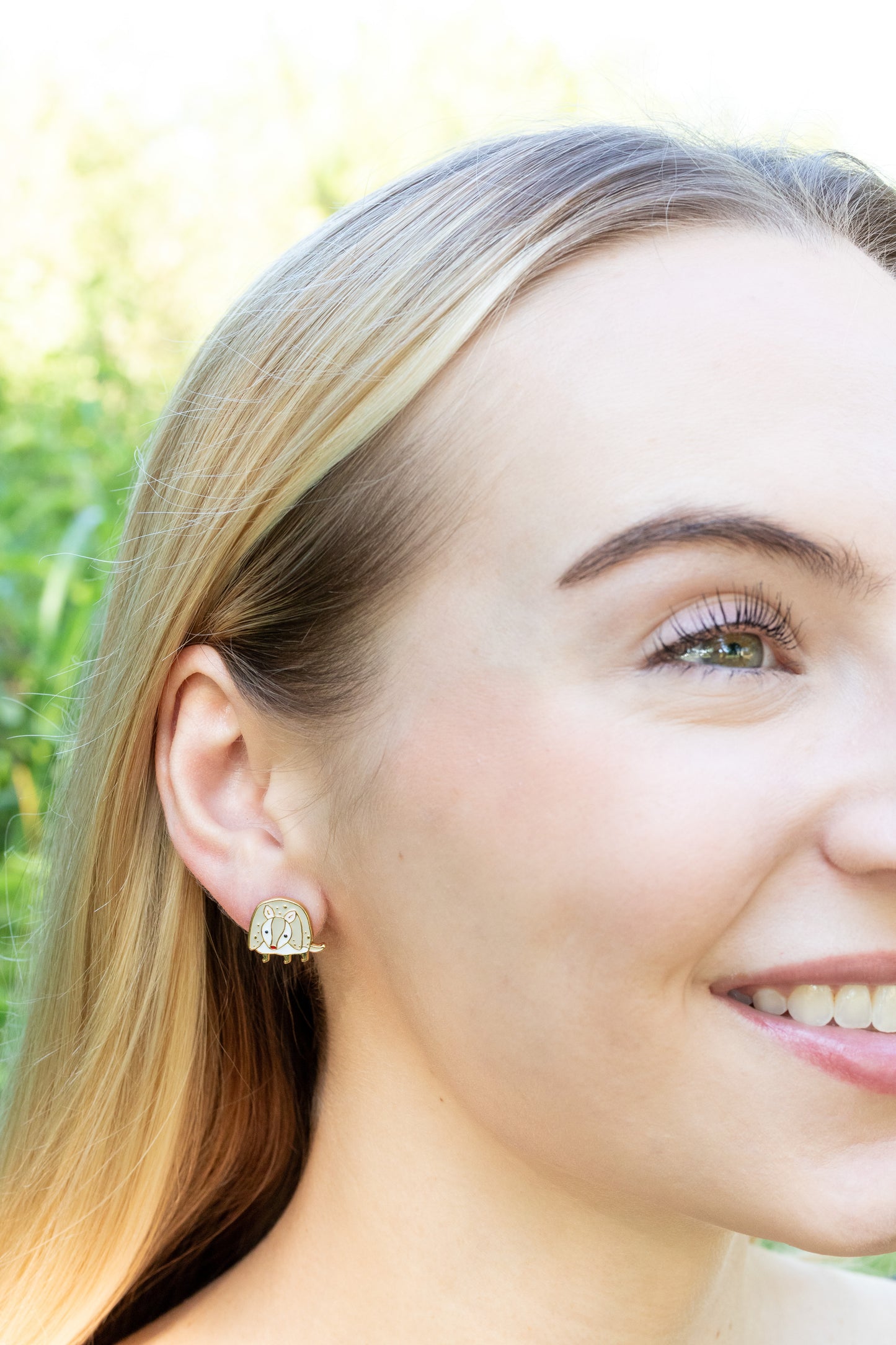 Howdy 'Dillo Enamel Earrings/ Bracelet/ Necklace