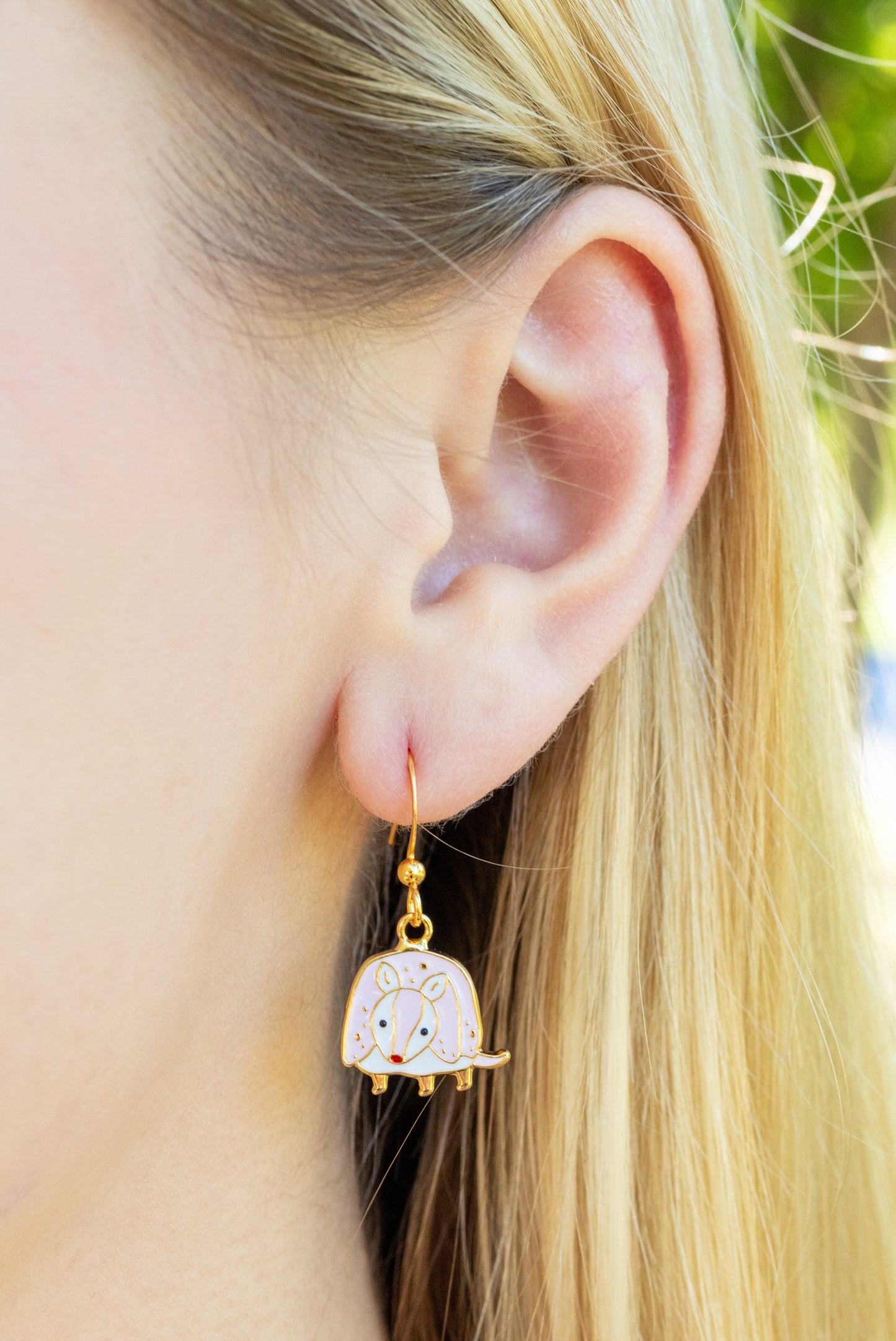 Howdy 'Dillo Enamel Earrings/ Bracelet/ Necklace