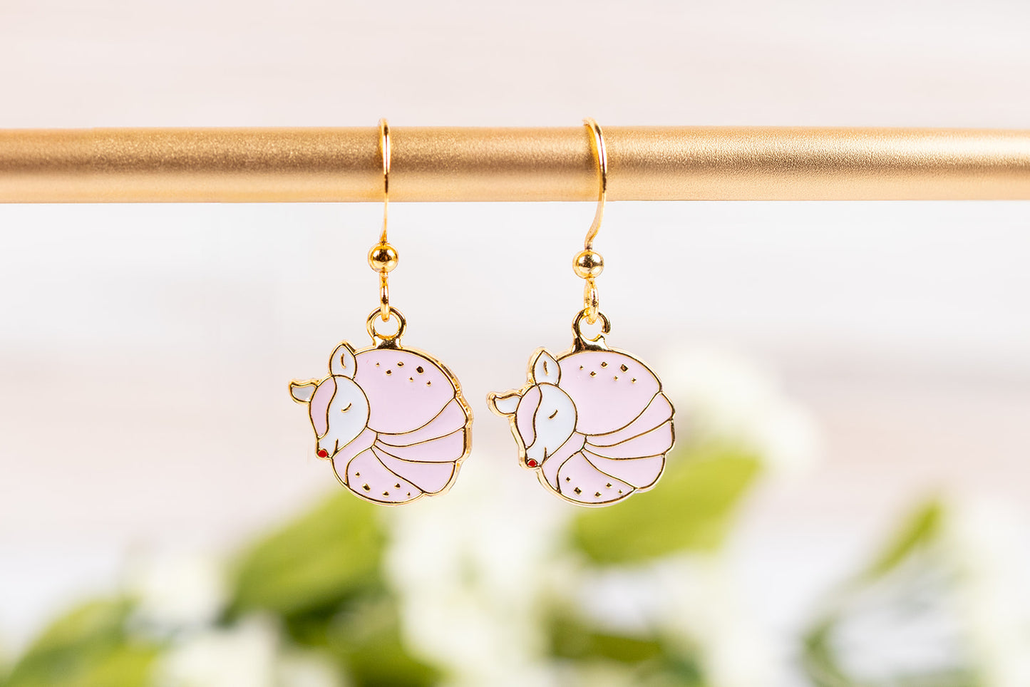 'Dillo Ball (Curl Up) Enamel Earrings/ Bracelet/ Necklace