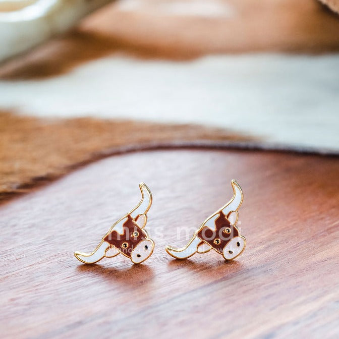 Texas Longhorn Enamel Earrings/ Bracelet/ Necklace