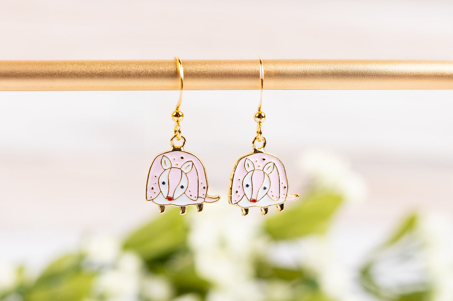 Howdy 'Dillo Enamel Earrings/ Bracelet/ Necklace