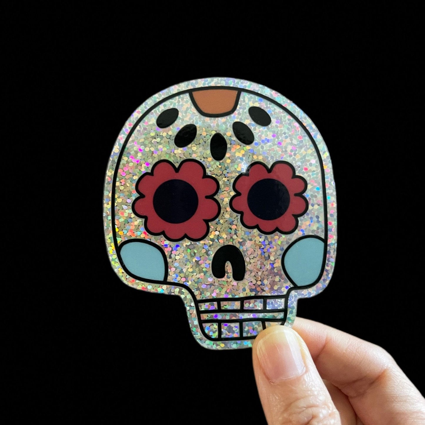 Sugar Skull Glitter Stickers
