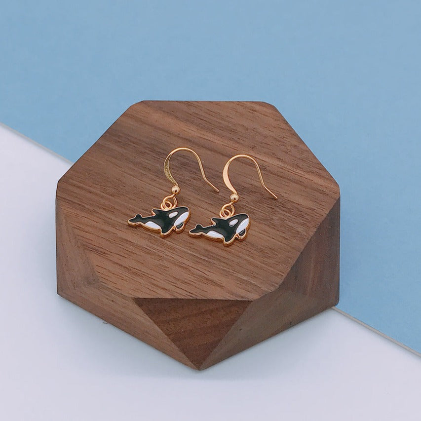 Killer Whale Enamel Earrings/ Bracelet/ Necklace