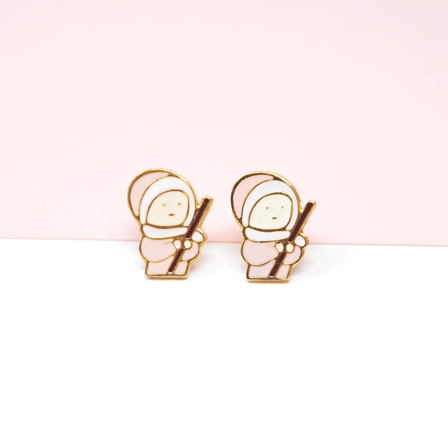 Li'l Fishman Enamel Stud Earrings