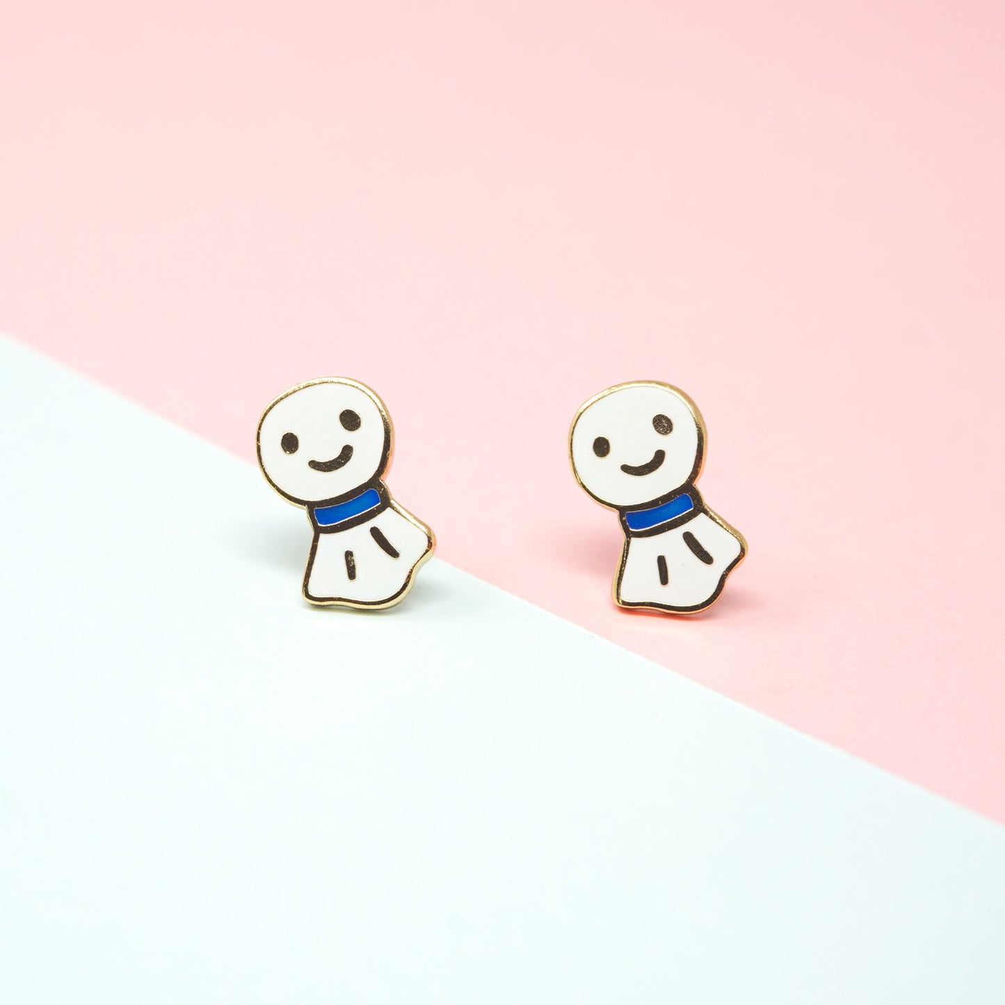 Miss Modi presents Blue Teru Teru Bōzu Enamel Stud  Earrings