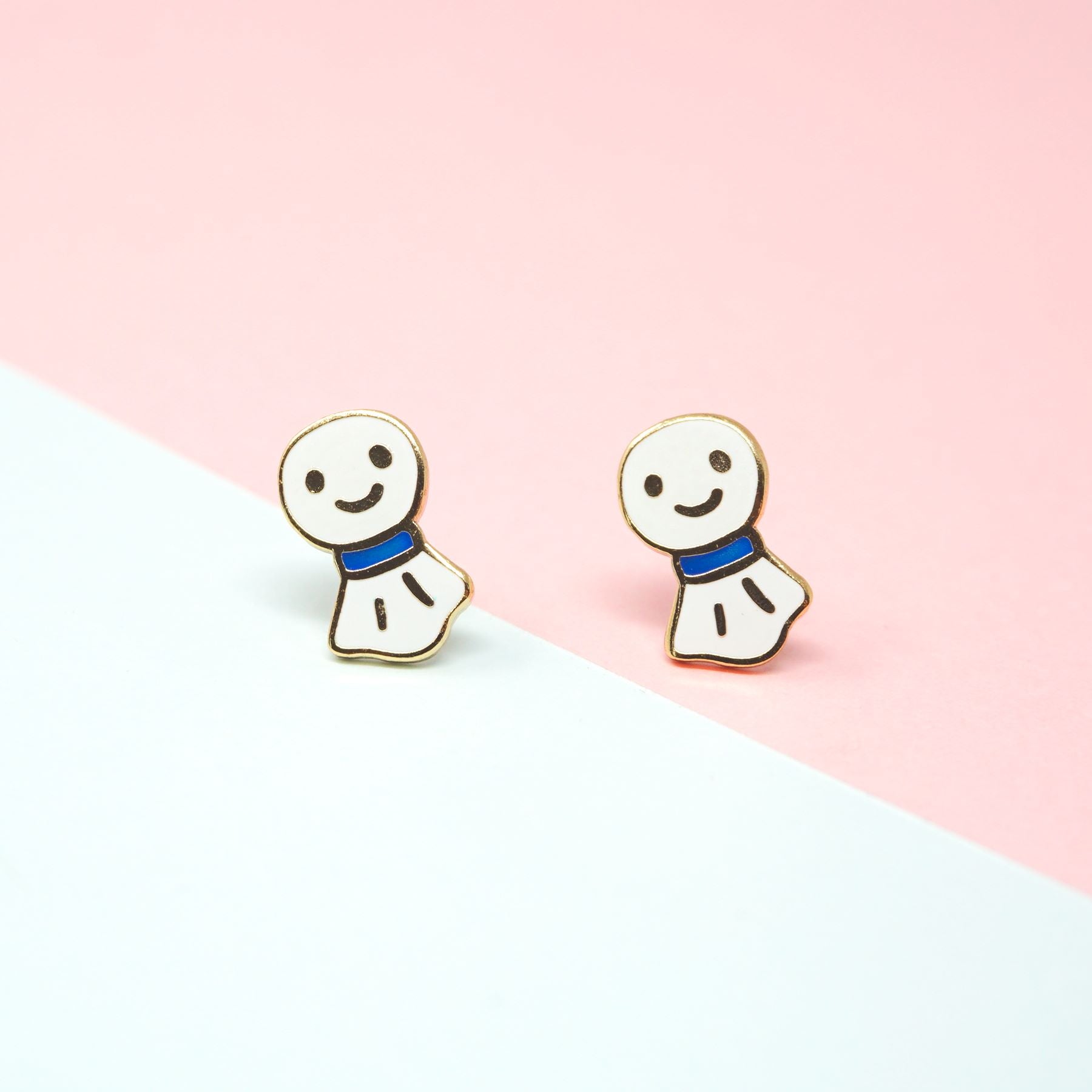 Miss Modi presents Blue Teru Teru Bōzu Enamel Stud  Earrings