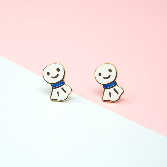 Miss Modi presents Blue Teru Teru Bōzu Enamel Stud  Earrings