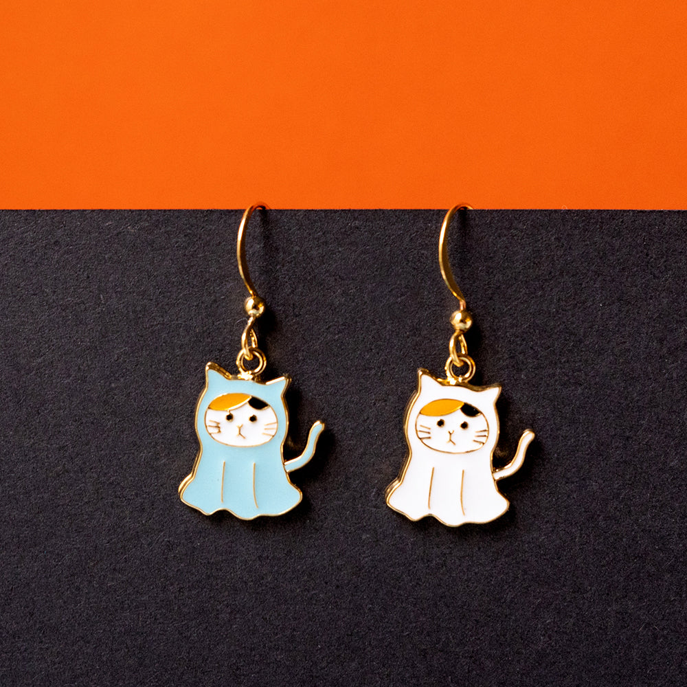 Ghost Cat Enamel Earrings/ Bracelet/ Necklace