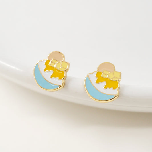 Blue Bowl Mango Shaved Ice Enamel Earrings/ Bracelet/ Necklace | Miss Modi