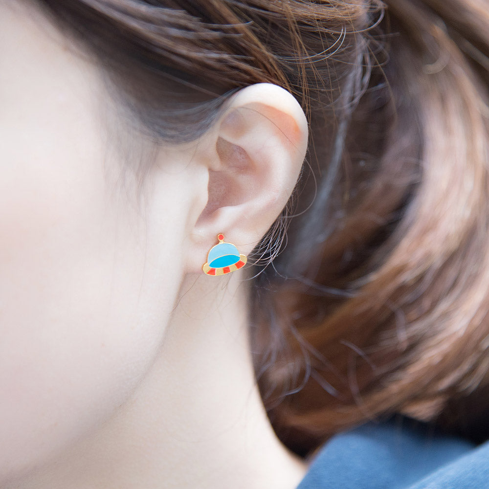 Floating UFO Enamel Earrings/ Bracelet/ Necklace