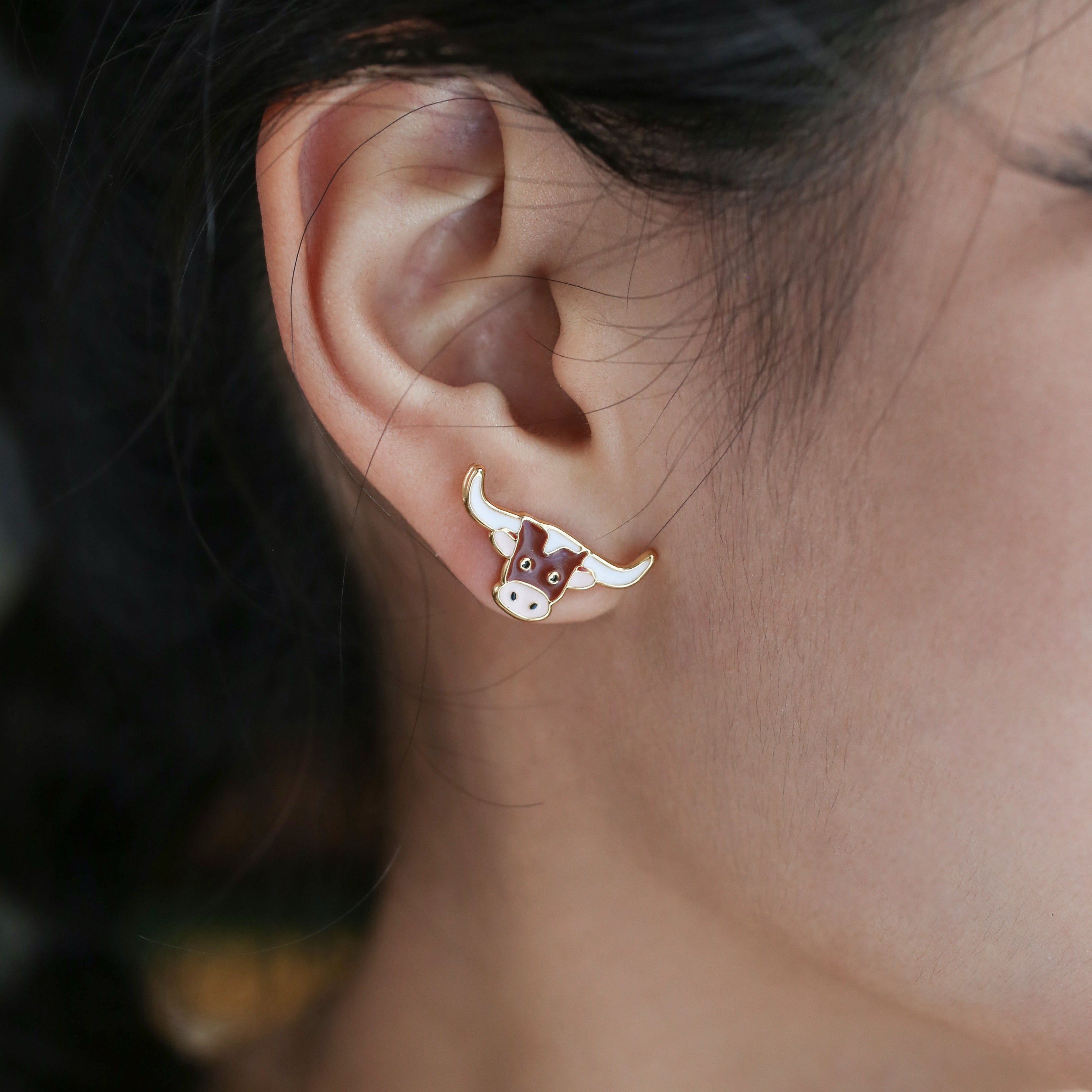 Texas Longhorn Enamel Earrings/ Bracelet/ Necklace