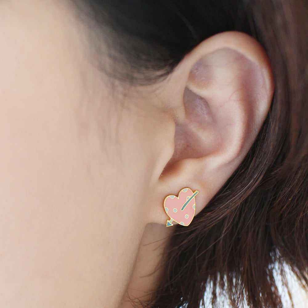 Heart & Arrow Enamel Earrings/ Bracelet/ Necklace
