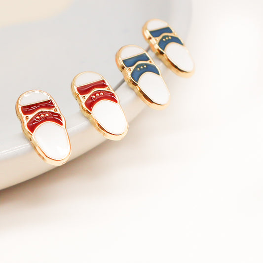 Taiwanese Slippers Enamel Earrings | Miss Modi