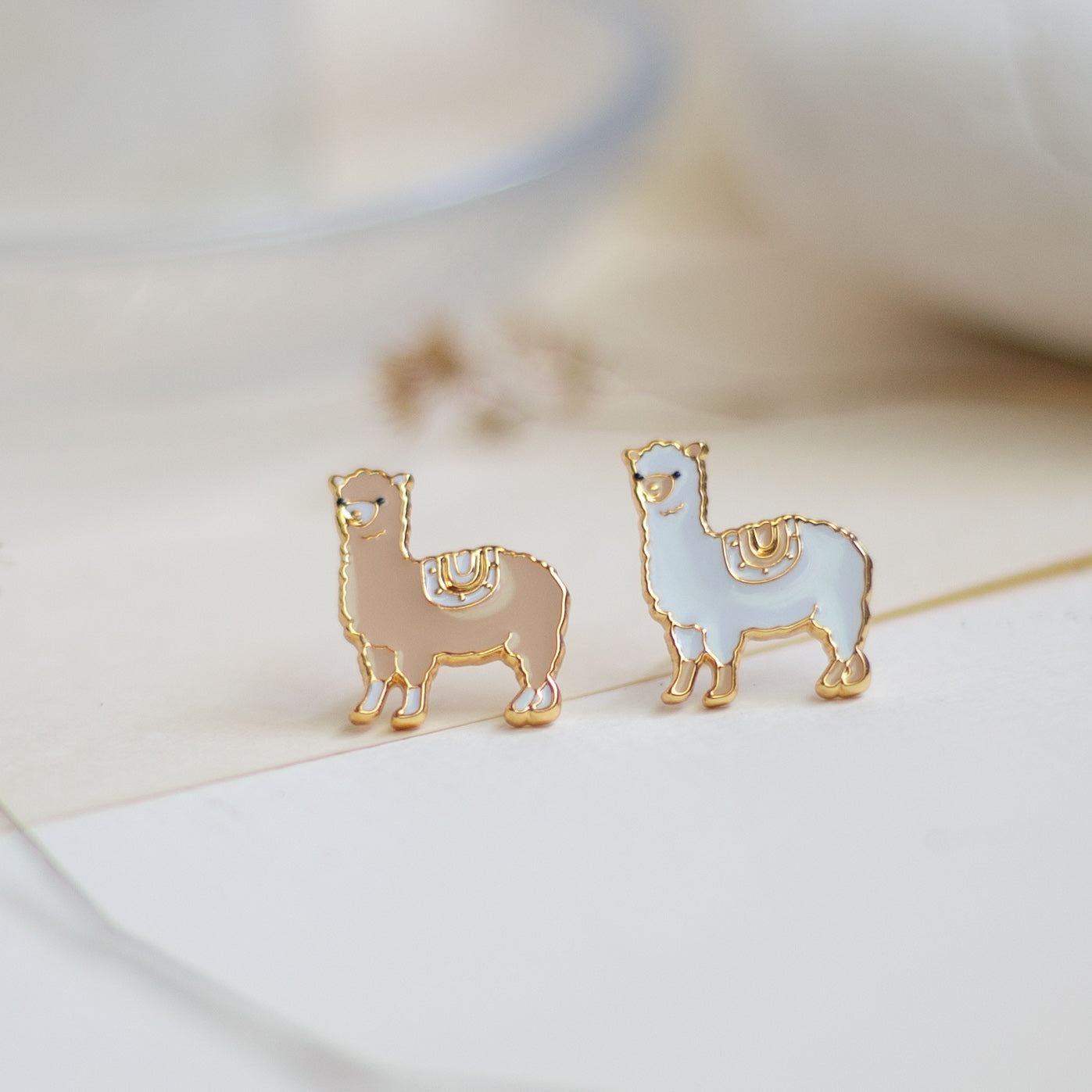 Alpaca Enamel Earrings/ Bracelet/ Necklace