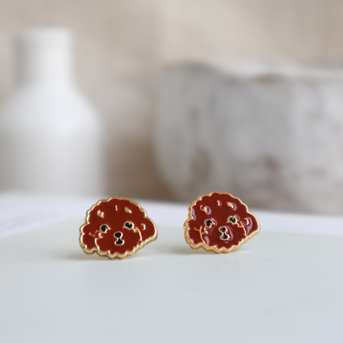 Poodle Enamel Earrings/ Bracelet/ Necklace