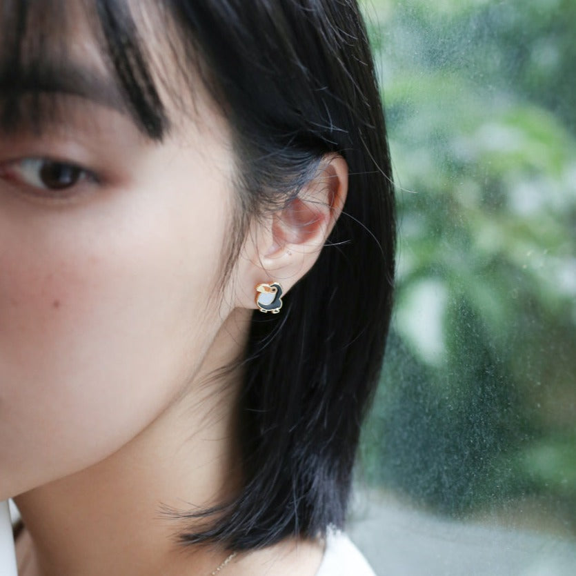 Baby Toucan Enamel Stud Earrings/ Bracelet/ Necklace