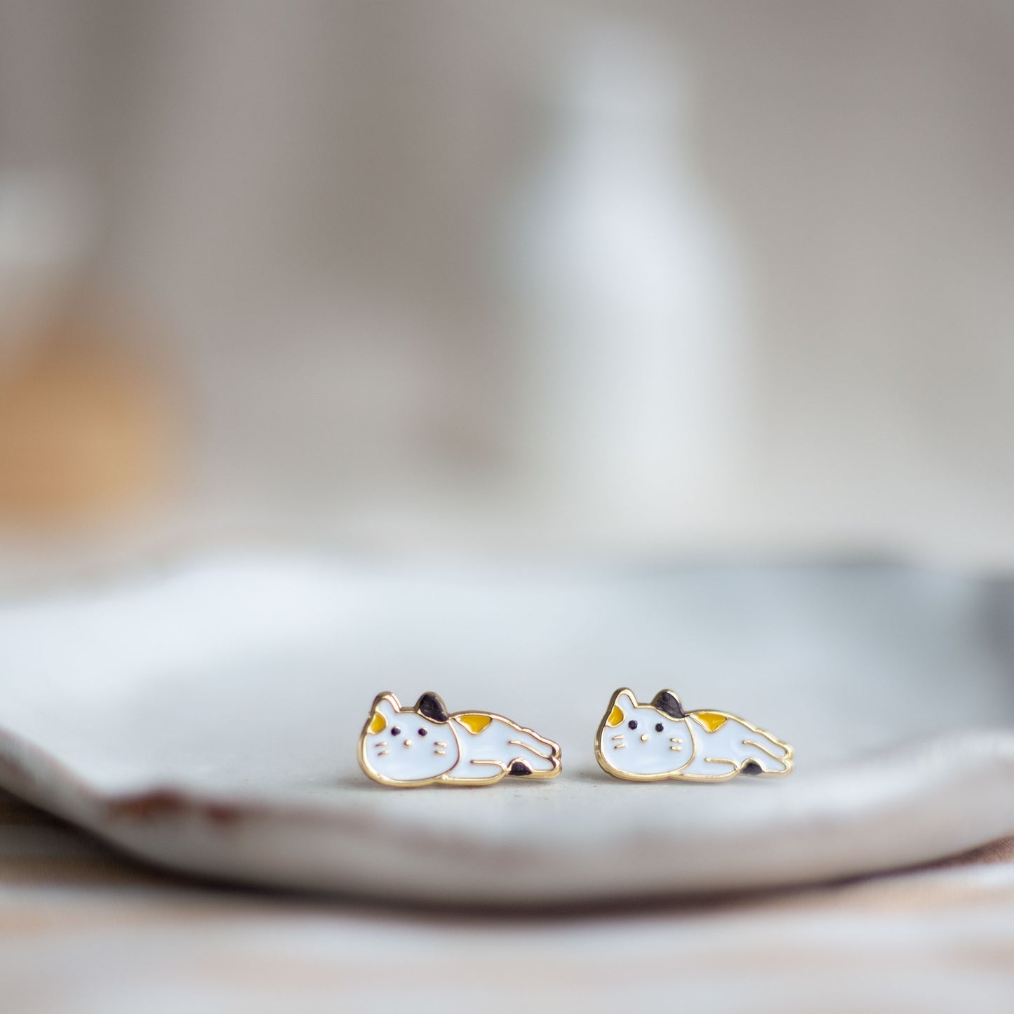 Calico's Afternoon Enamel Earrings/ Bracelet/ Necklace