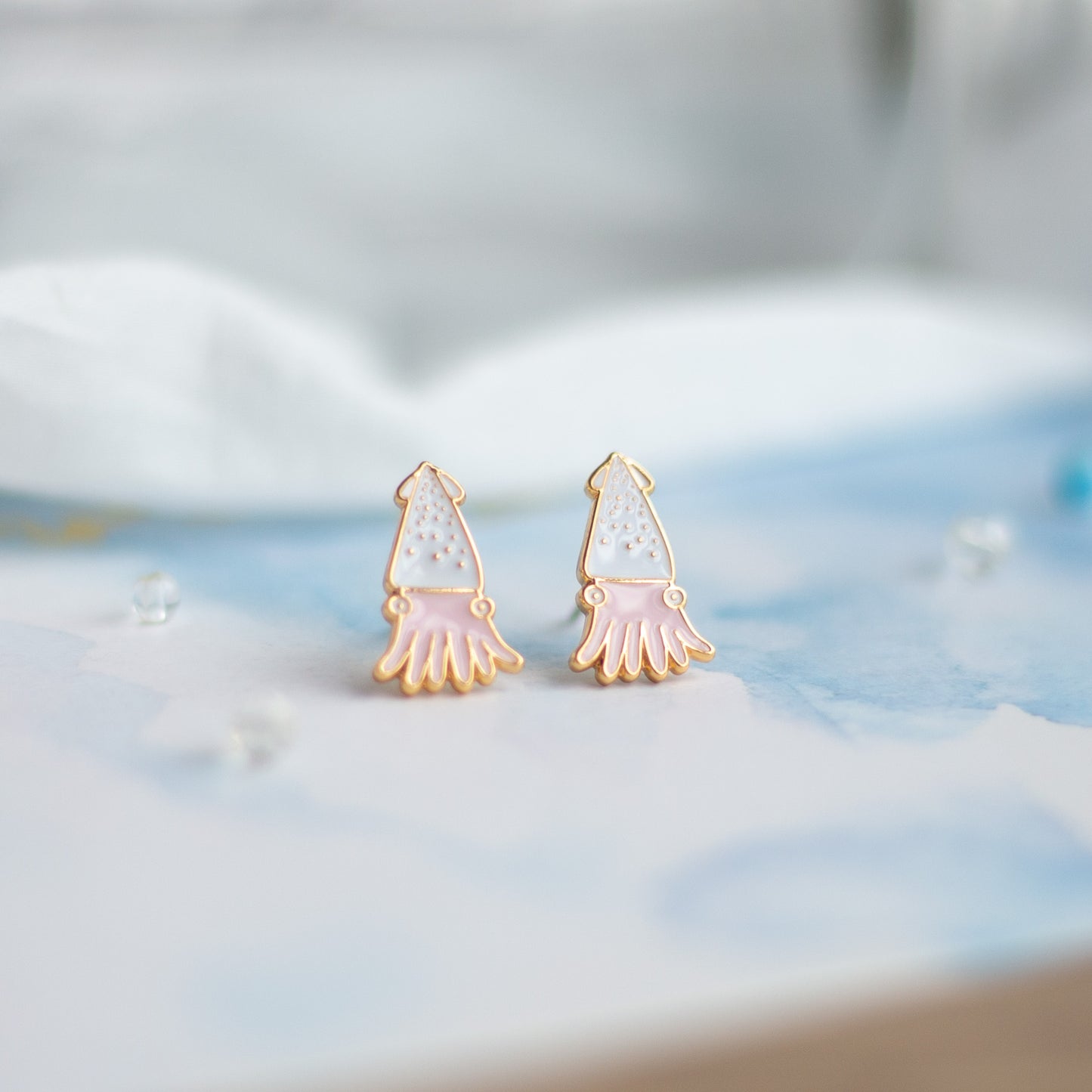 Li'l Squid Enamel Earrings/ Bracelet/ Necklace