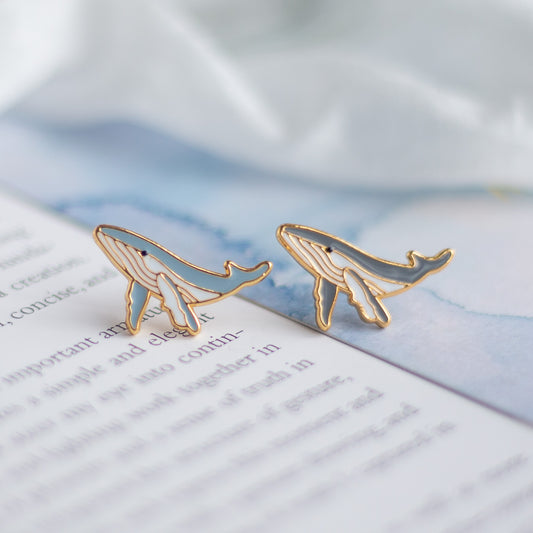 Humpback Whales Enamel Earrings/ Bracelet/ Necklace