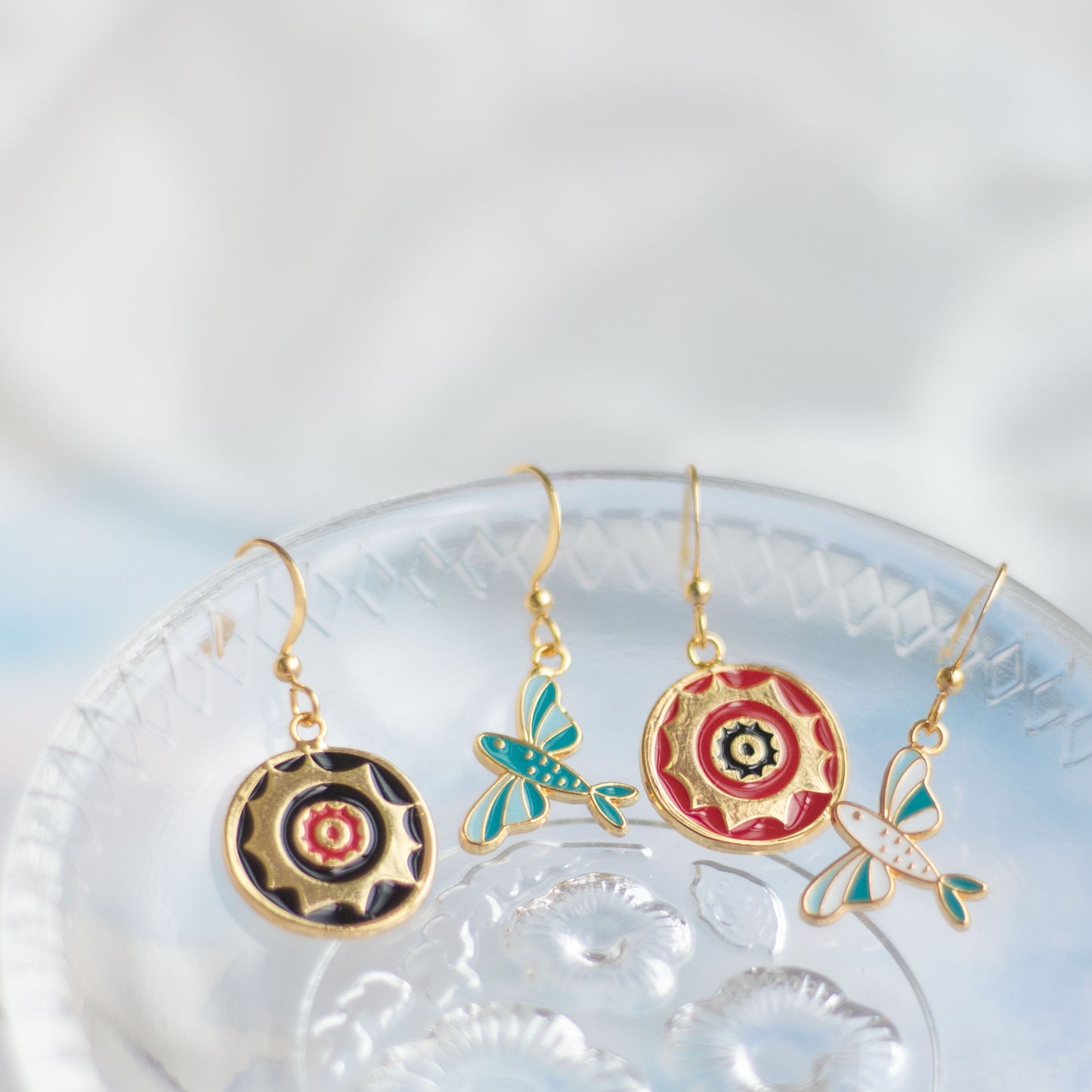 Flying Fish Enamel Earrings/ Bracelet/ Necklace