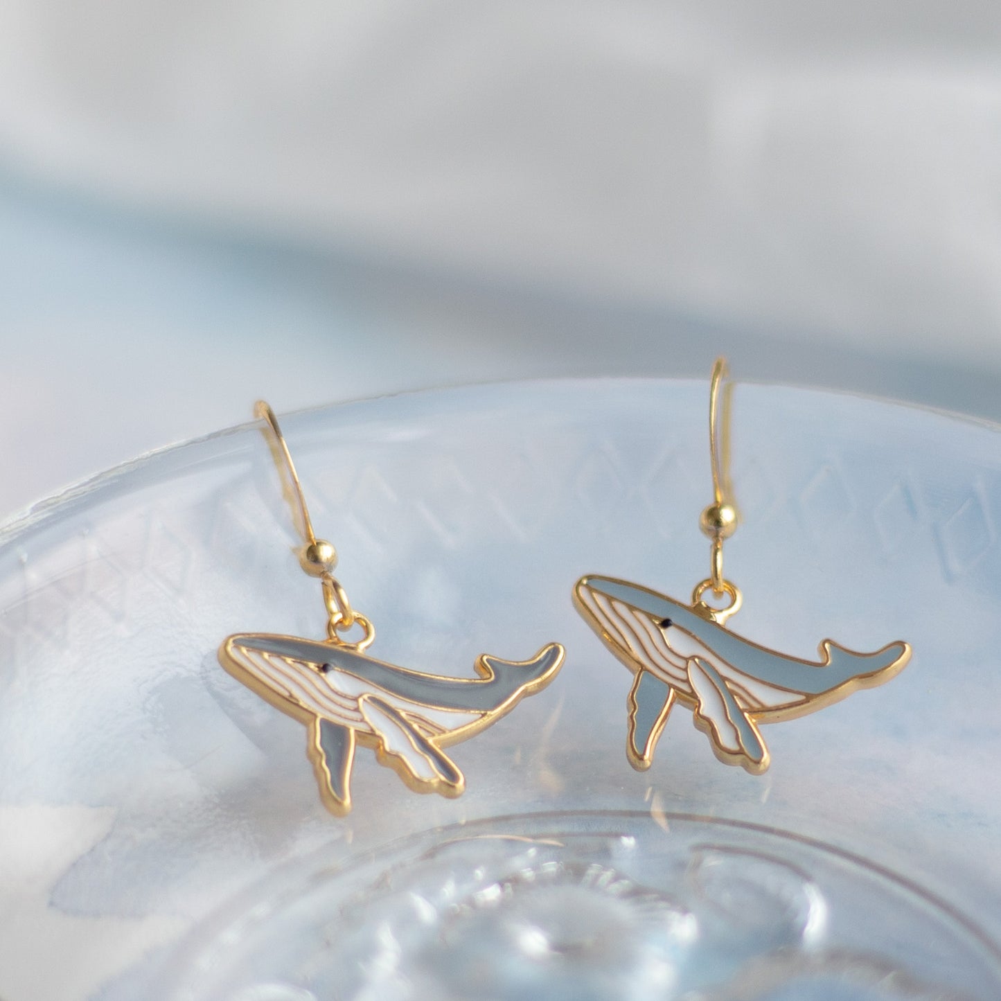 Humpback Whales Enamel Earrings/ Bracelet/ Necklace