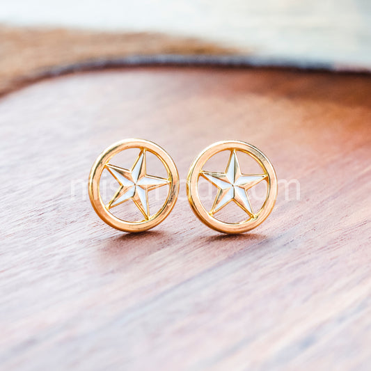 The Lone Star Enamel Stud Earrings | Miss Modi