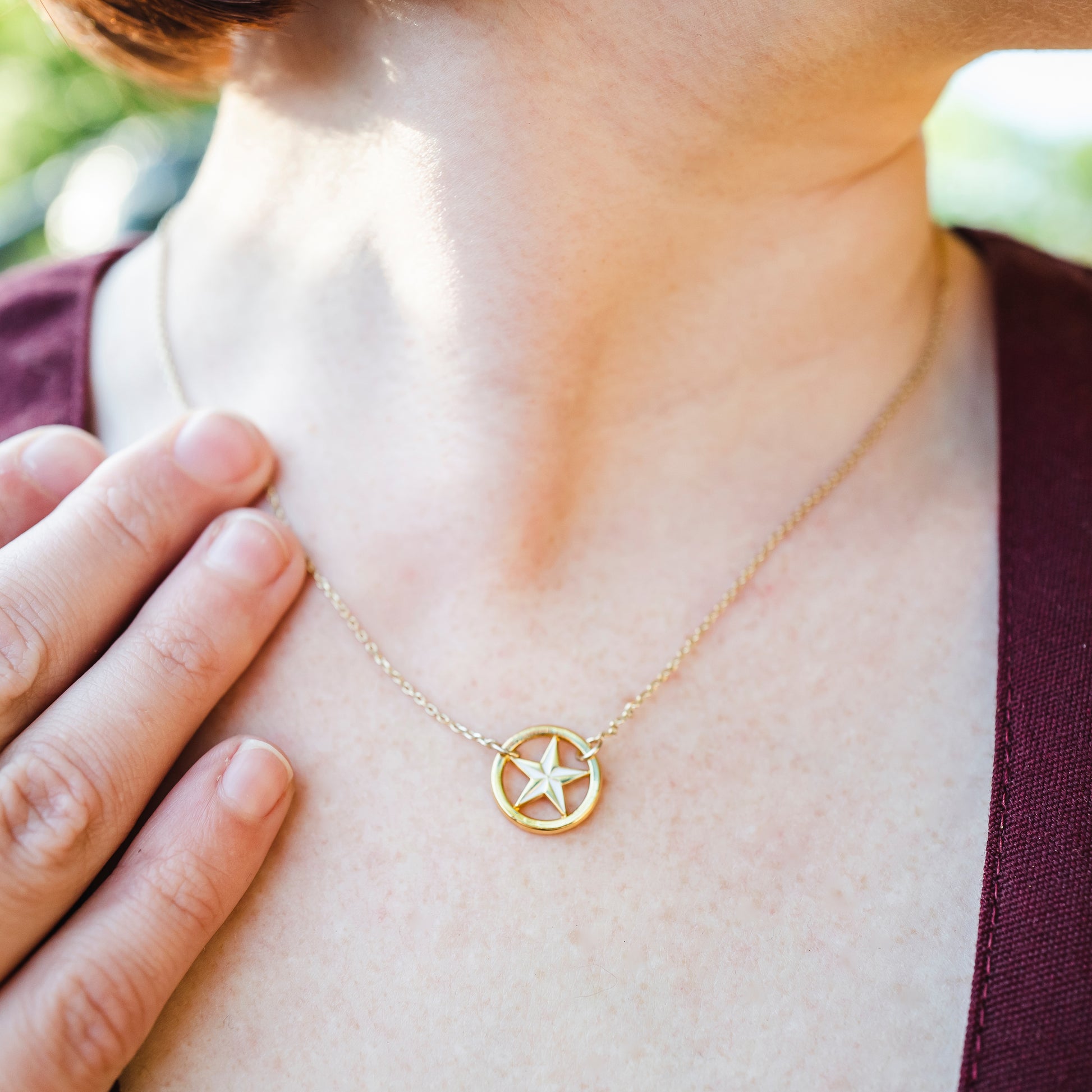 The Lone Star Enamel Necklace | Miss Modi