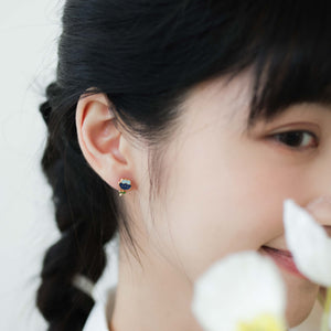 Li'l Tulip Enamel Stud Earrings