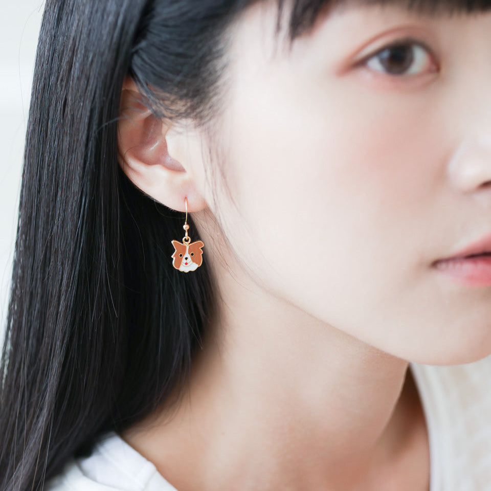 Australian Shepherd  [Aussie] Enamel Stud Earrings