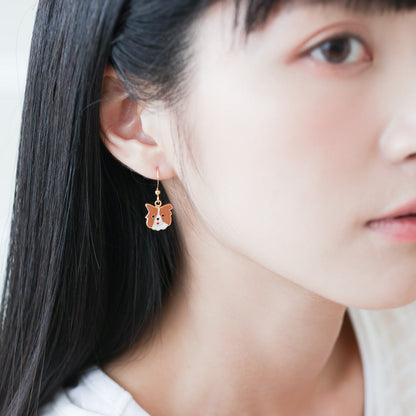Australian Shepherd  [Aussie] Enamel Stud Earrings