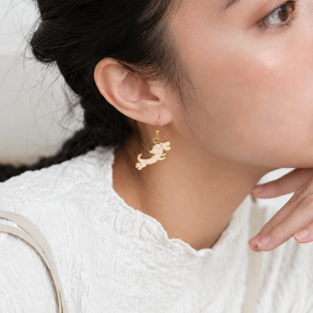 Li'l Sausage (Dachshund) Enamel Pin/ Earrings/ Bracelet/ Necklace