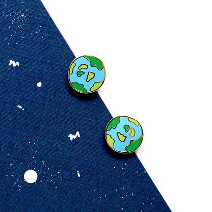 Earth Planet Enamel Earrings/ Bracelet/ Necklace