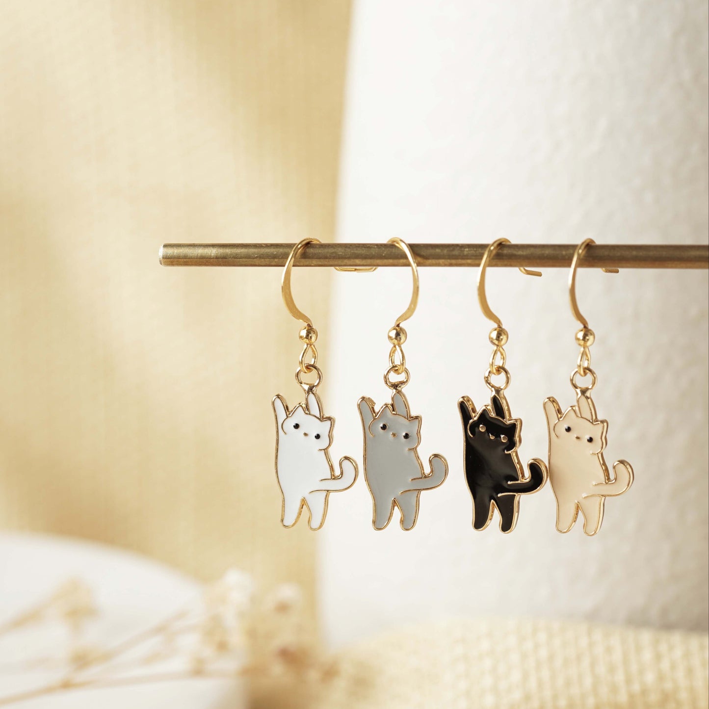 Cat Chaos- Sneaky Bean Enamel Pin/ Earrings/ Bracelet/ Necklace