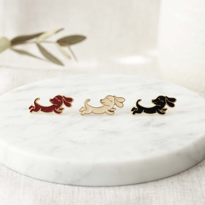 Li'l Sausage (Dachshund) Enamel Pin/ Earrings/ Bracelet/ Necklace