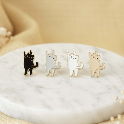 Cat Chaos- Sneaky Bean Enamel Pin/ Earrings/ Bracelet/ Necklace