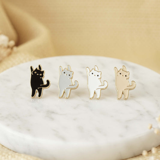 Cat Chaos- Sneaky Bean Enamel Pin/ Earrings/ Bracelet/ Necklace