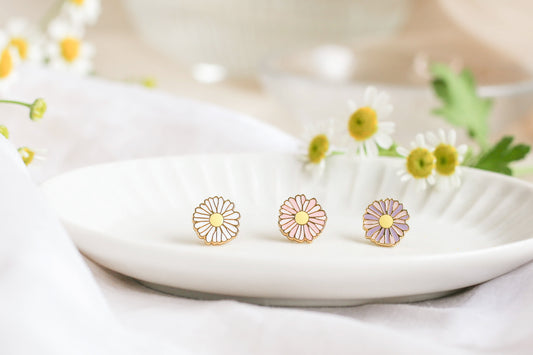 Daisy Dream Enamel Earrings/ Bracelet/ Necklace