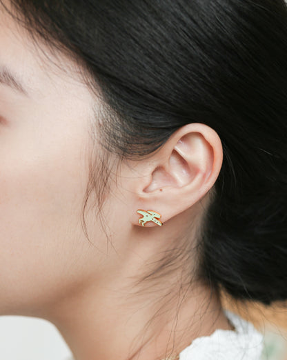 Dinosaurs II Mismatched Enamel Earrings [One Piece]