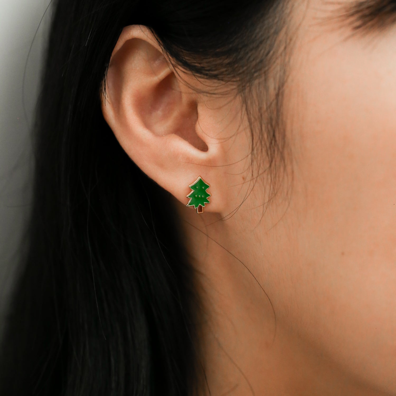 Li'l Tree [Green] Enamel Earrings/ Bracelet/ Necklace