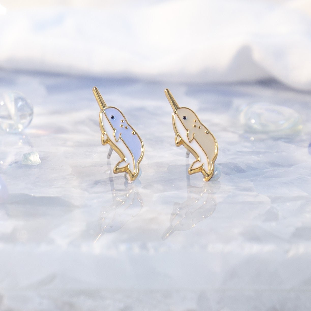 Narwhal Enamel Earrings/ Bracelet/ Necklace