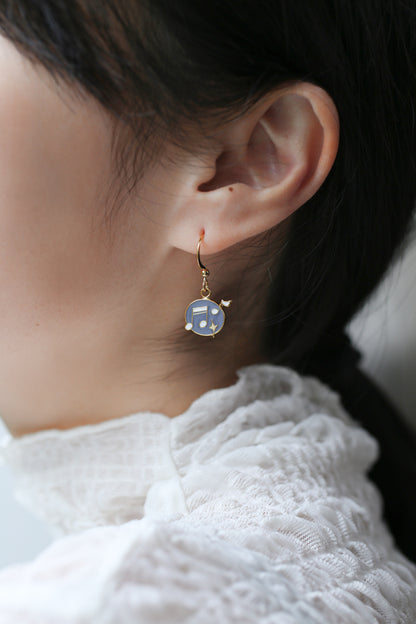 Dance. Sing. Repeat. Mismatched Enamel Earrings [One Piece]