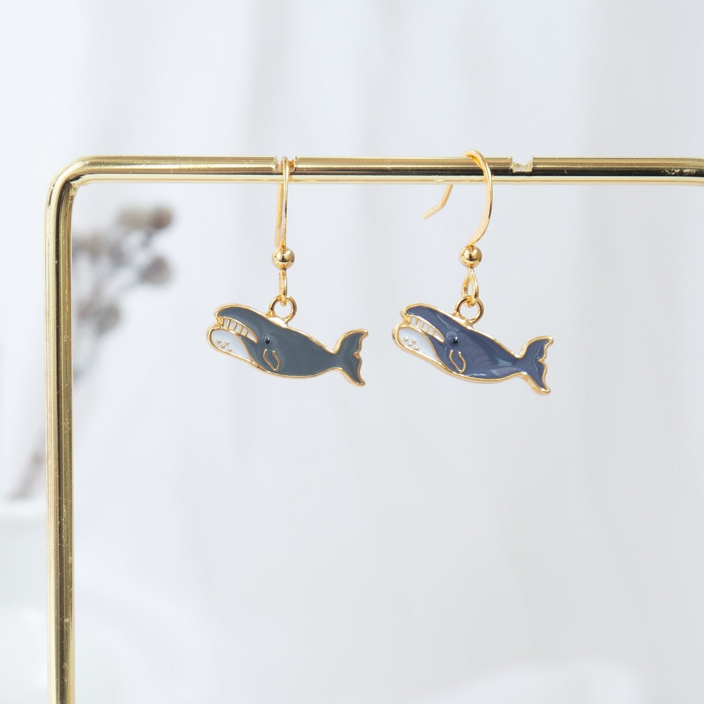 Bowhead Whale Enamel Earrings/ Bracelet/ Necklace