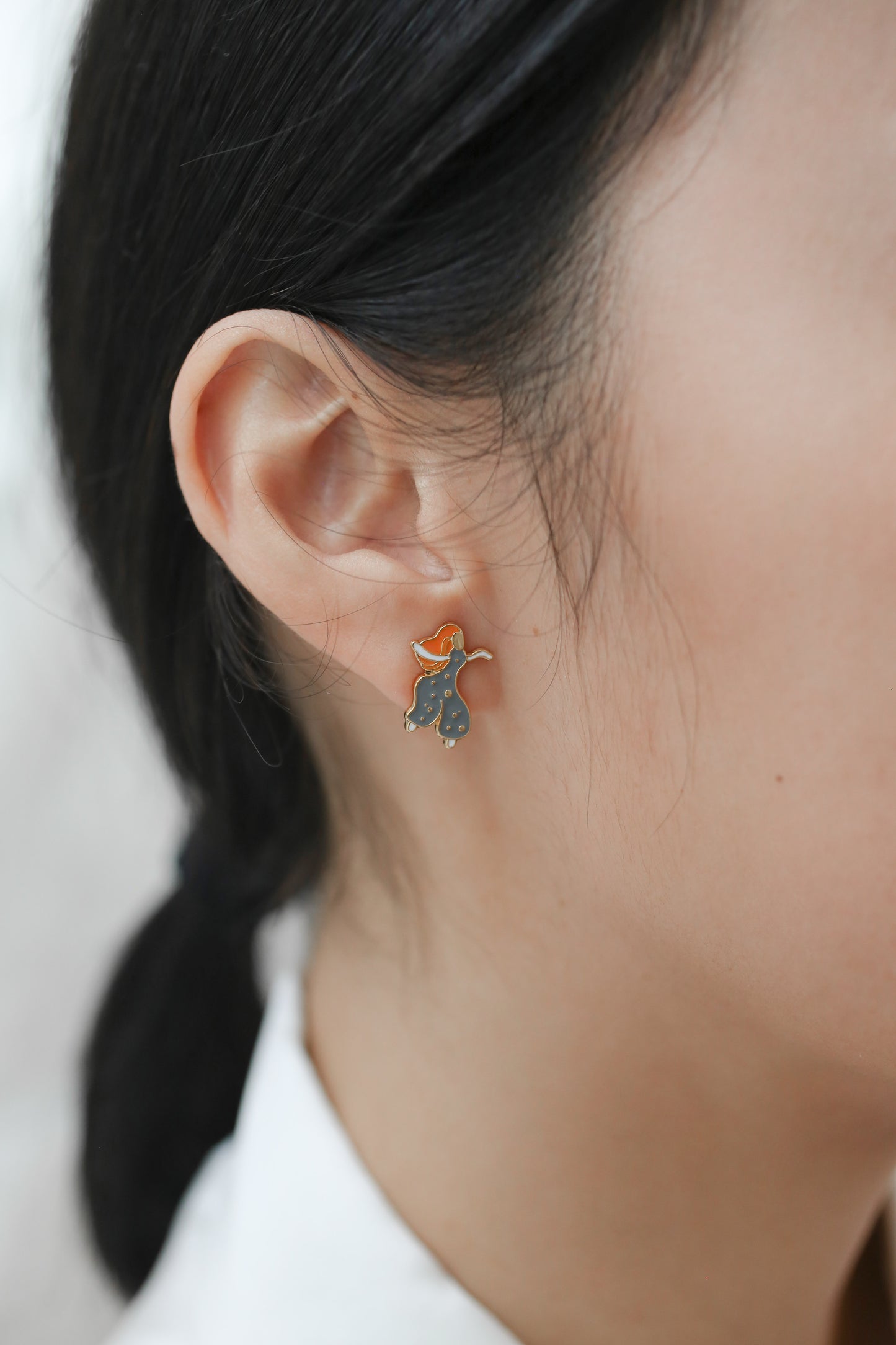 Dance. Sing. Repeat. Mismatched Enamel Earrings [One Piece]